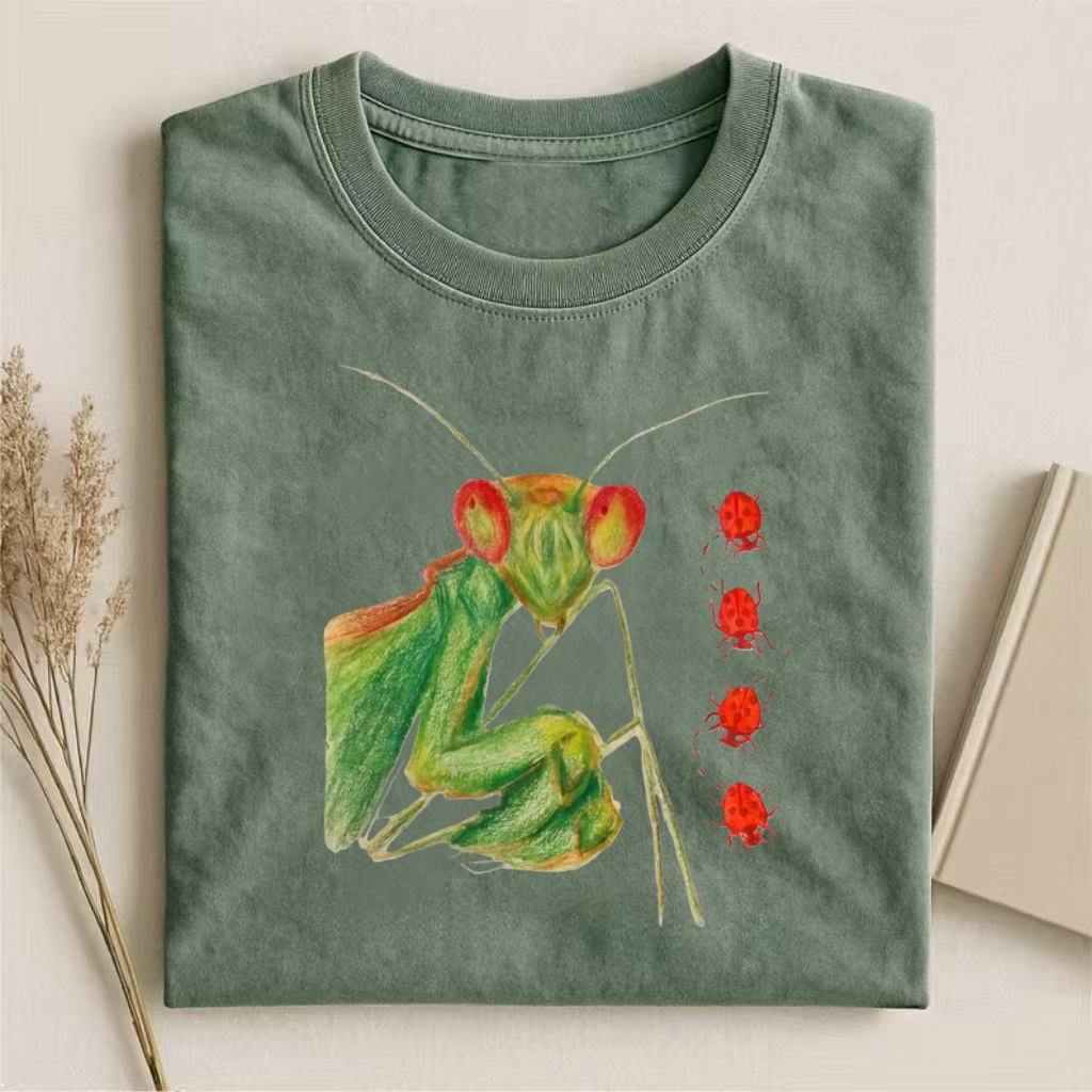 Praying Mantis & Bugs Watercolor T-shirt