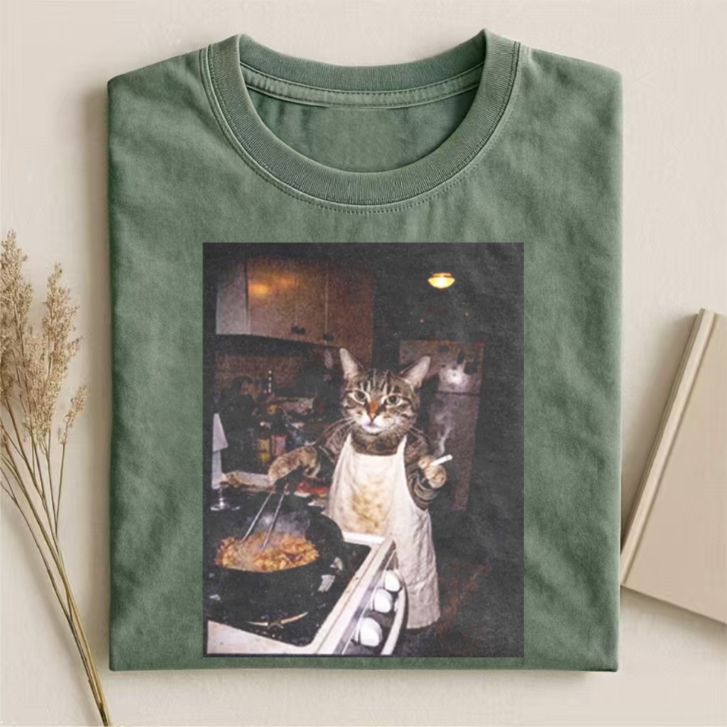 Chef Cat Meme Graphic T-shirt
