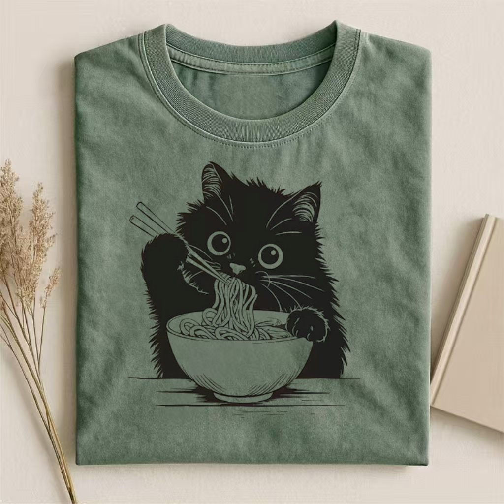 Ramen Cat Cute Anime Style T-shirt