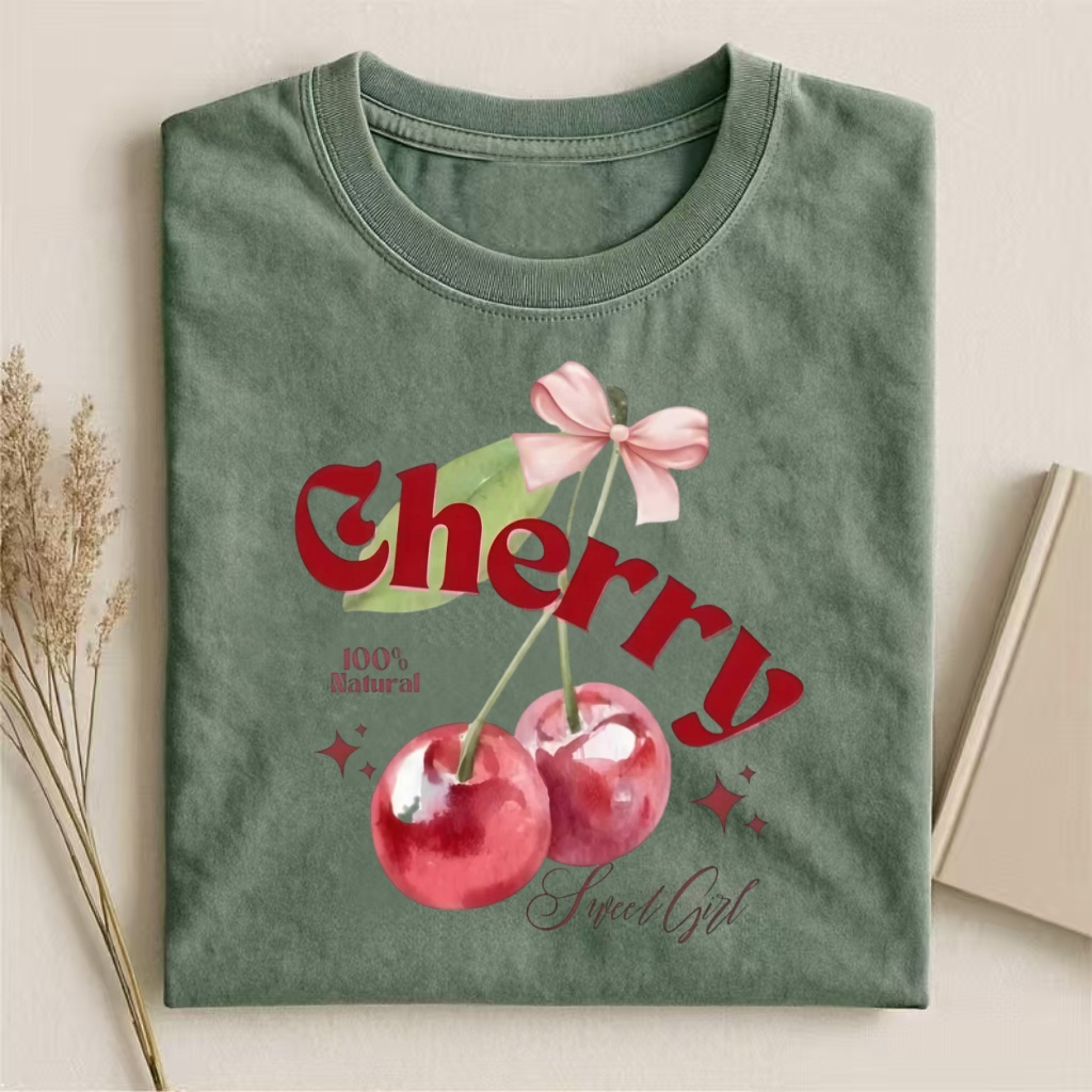 Cherry With Bow "Sweet Girl" T-shirt
