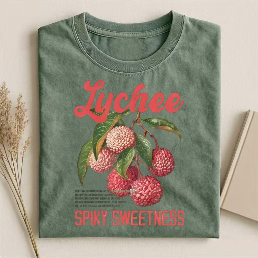 "Spiky Sweetness" Lychee Vintage Botanical T-shirt