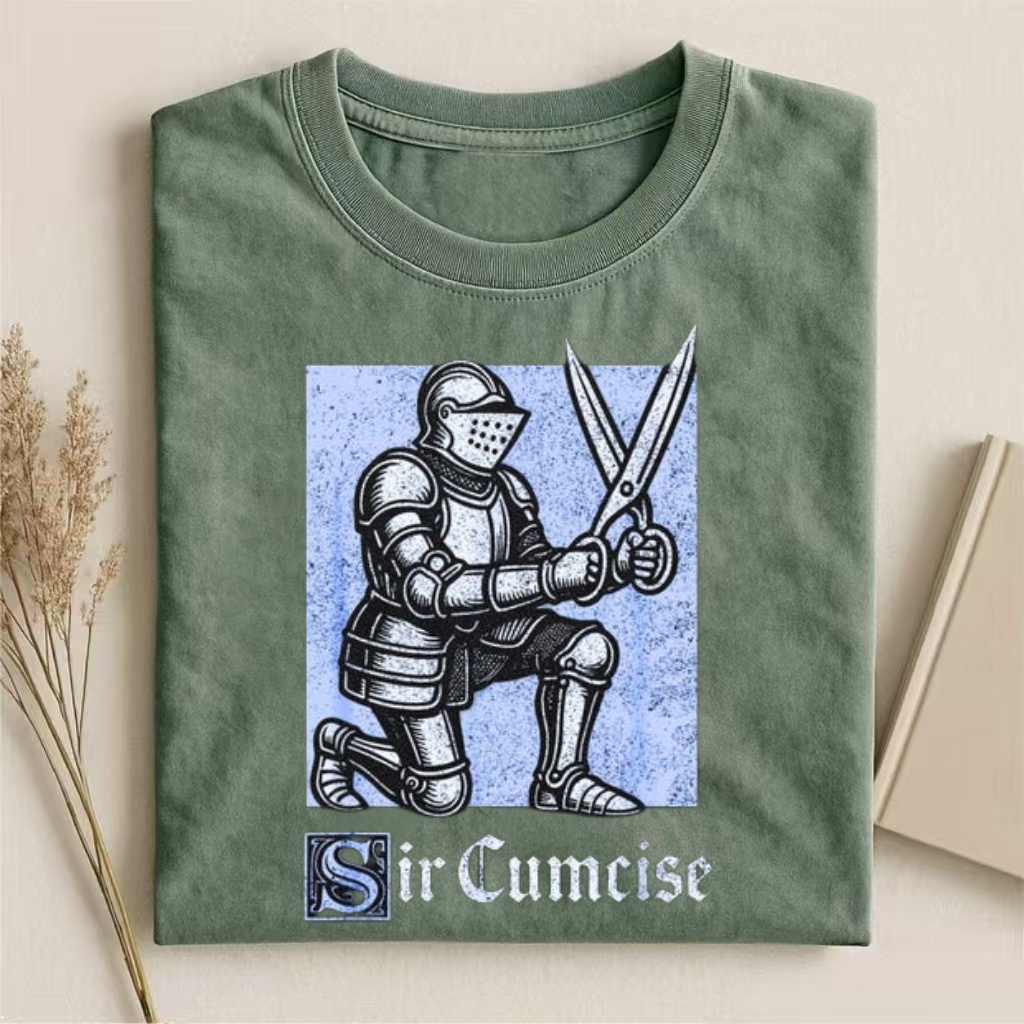 "Sir Cumcise" Medieval Knight Meme T-shirt