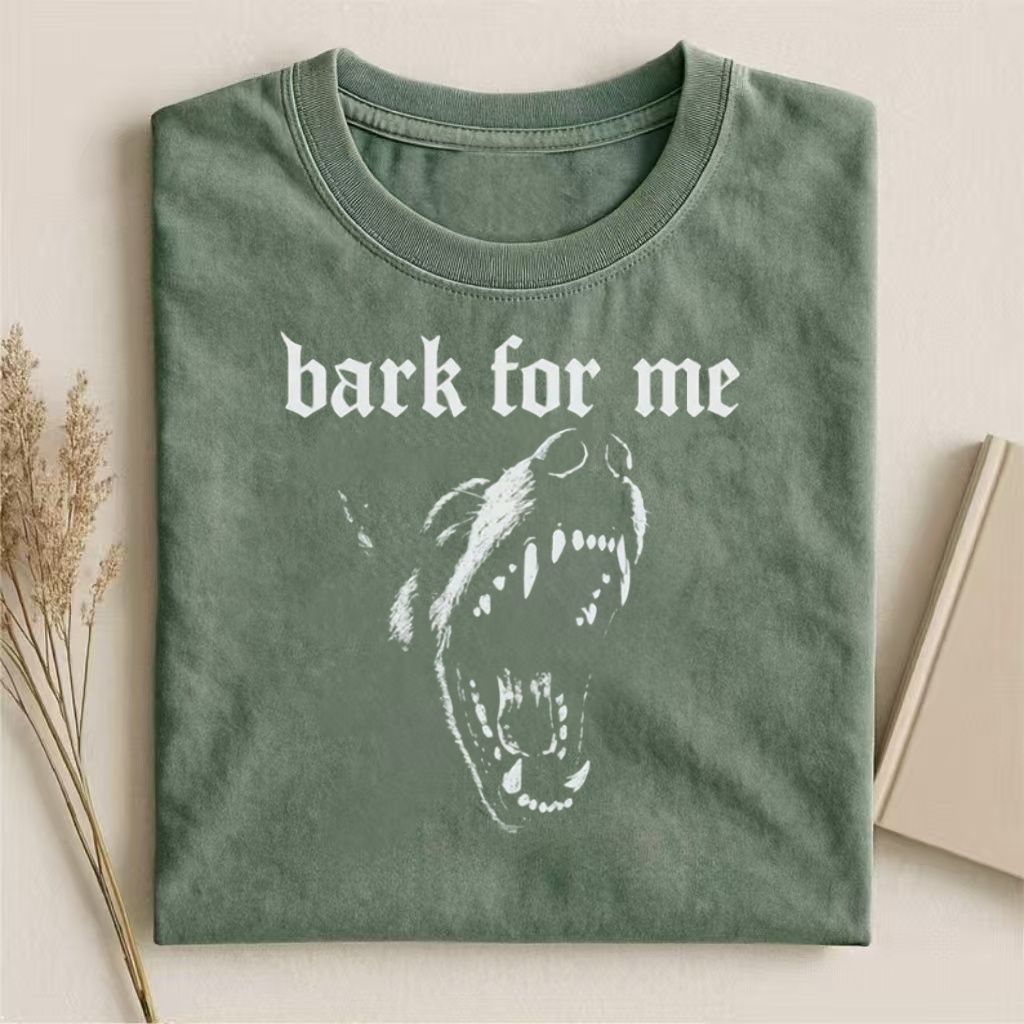 "Bark For Me" Gothic Dog Graphic T-shirt