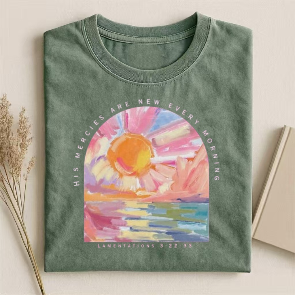 "His Mercies Are New Every Morning" Sunrise T-Shirt