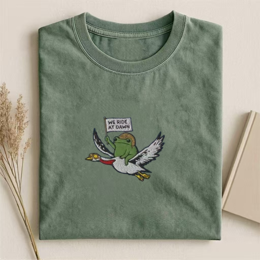 We Ride at Dawn Embroidered T-shirt