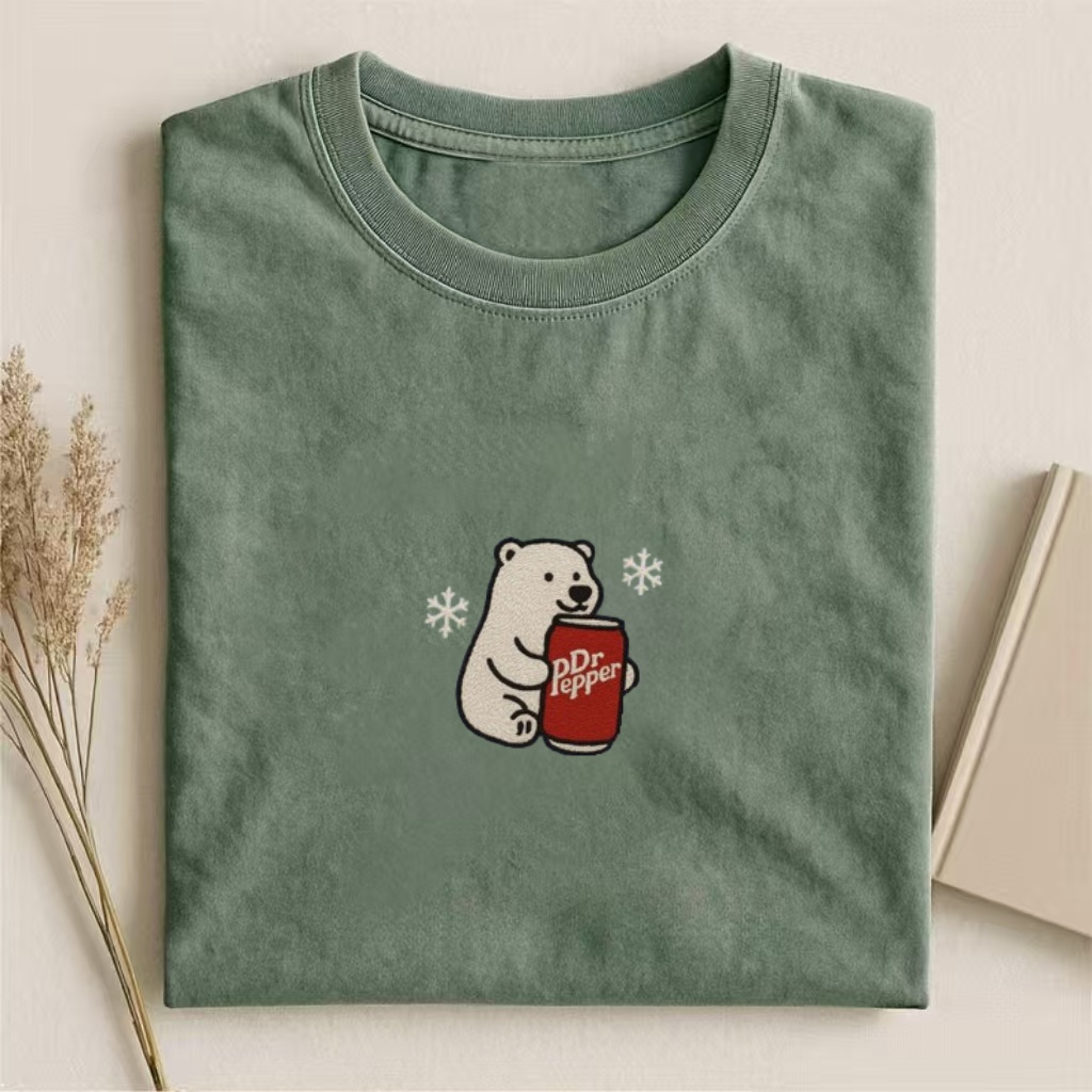 Embroidered Polar Bear T-shirt