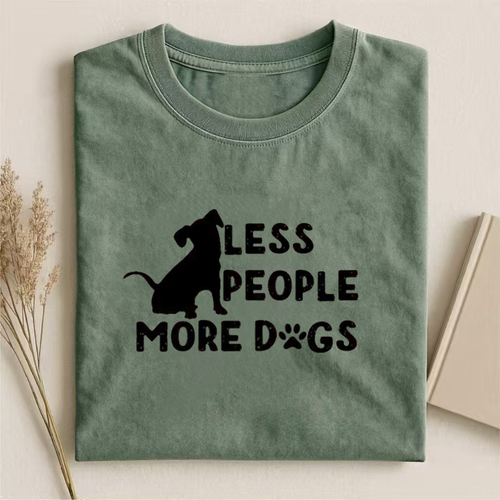 Fewer People More Dogs T-shirt