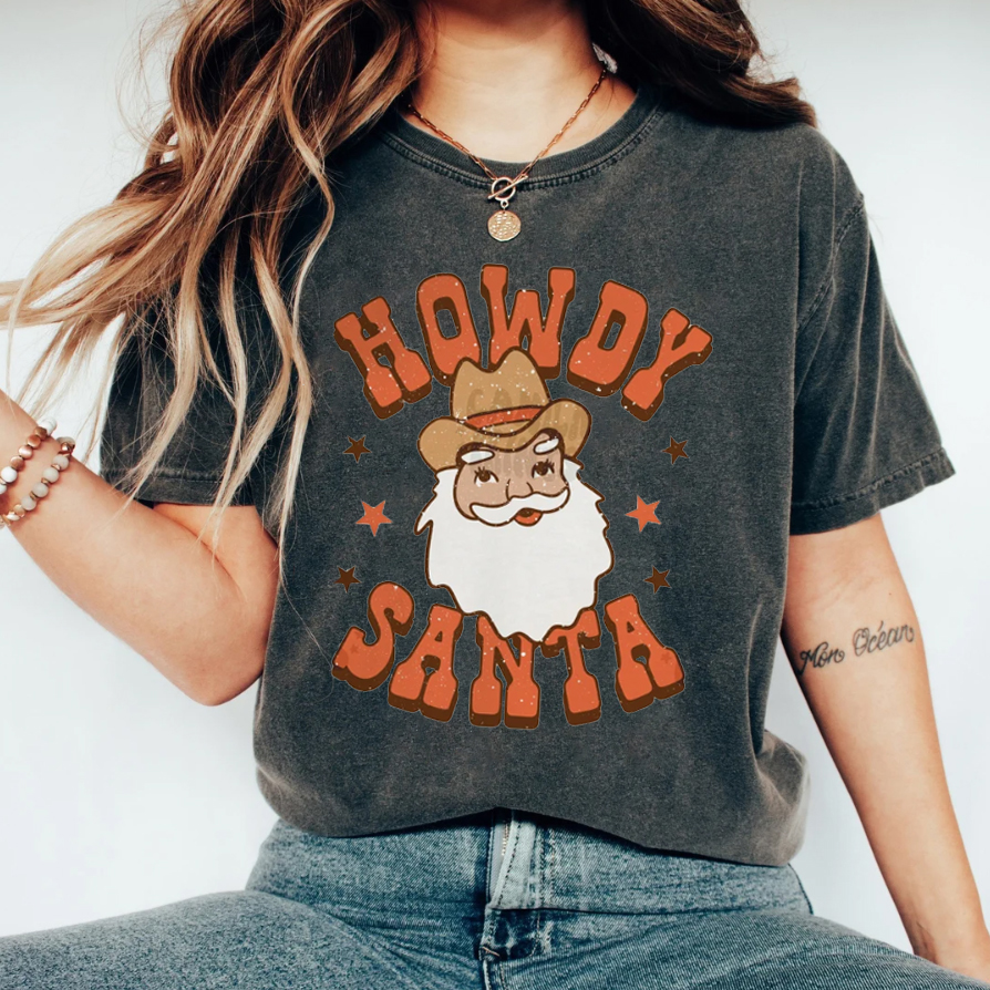 Cowboy Santa T-Shirt-Lulueye