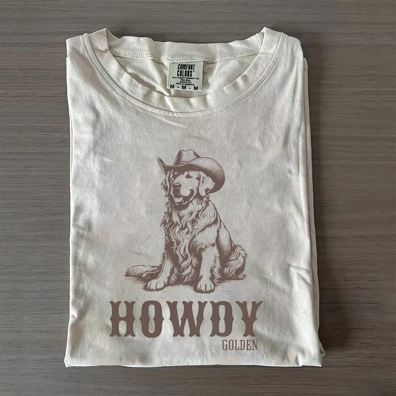 Howdy Golden Retriever T-shirt