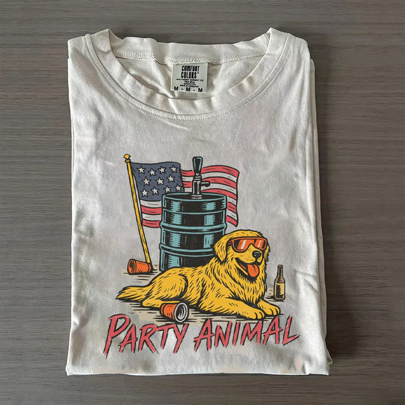 Party Animal Golden Retriever T-shirt