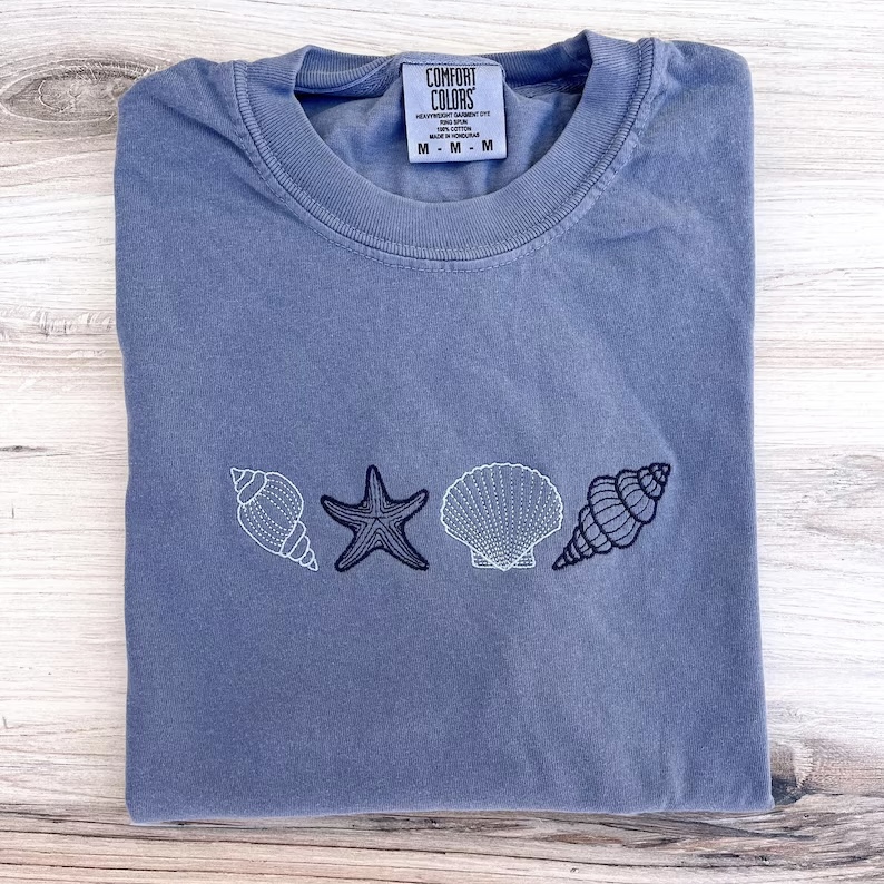 SeaShell Embroidered Tee