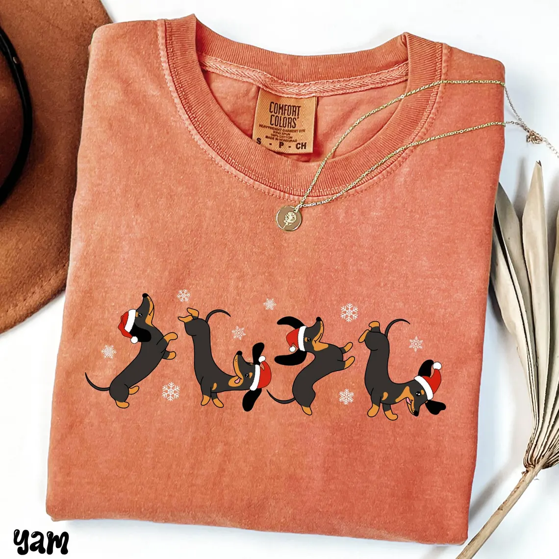 Wiener Dog Christmas T-shirt