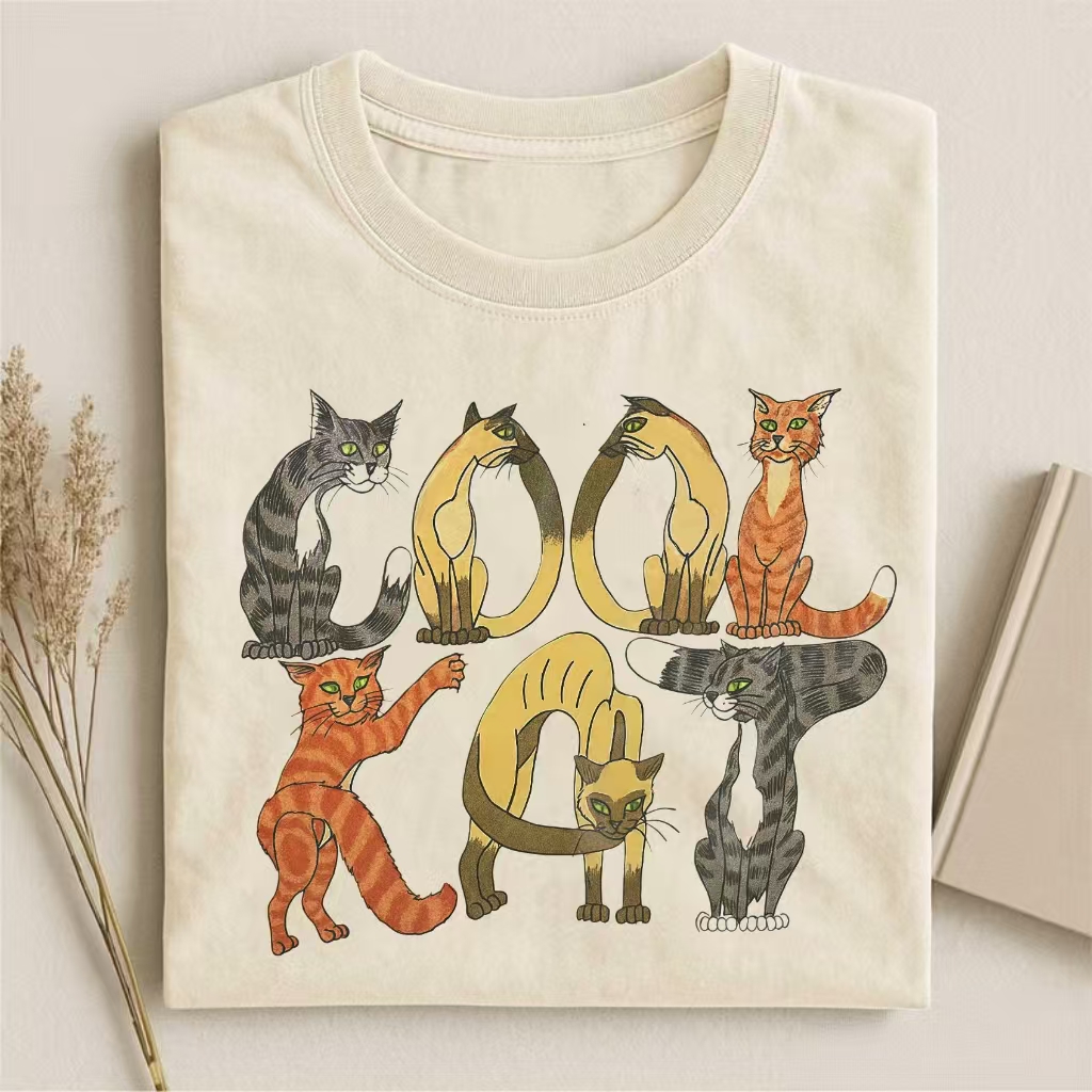 "Cool Cat" Lettering Art T-shirt