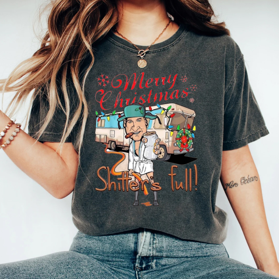 Merry Christmas Shitters Full T-Shirt-Lulueye