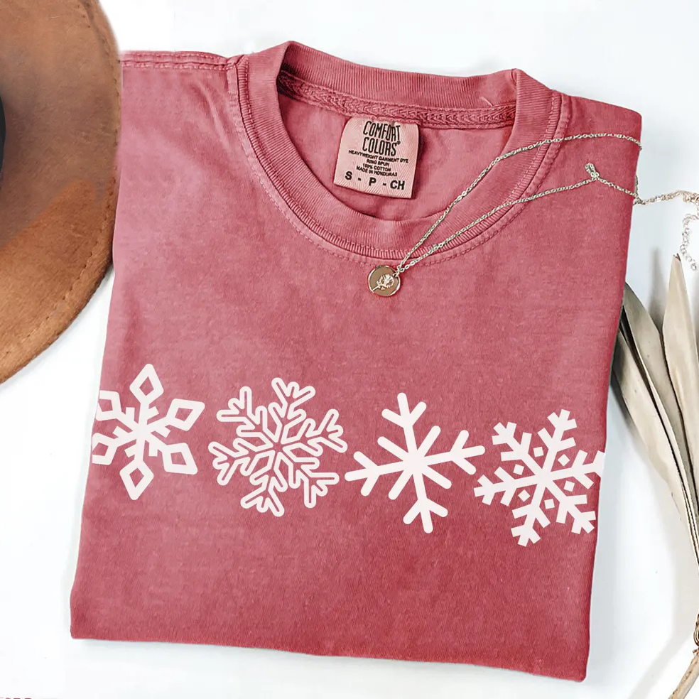 Comfort Colors Snowflake Winter T-shirt