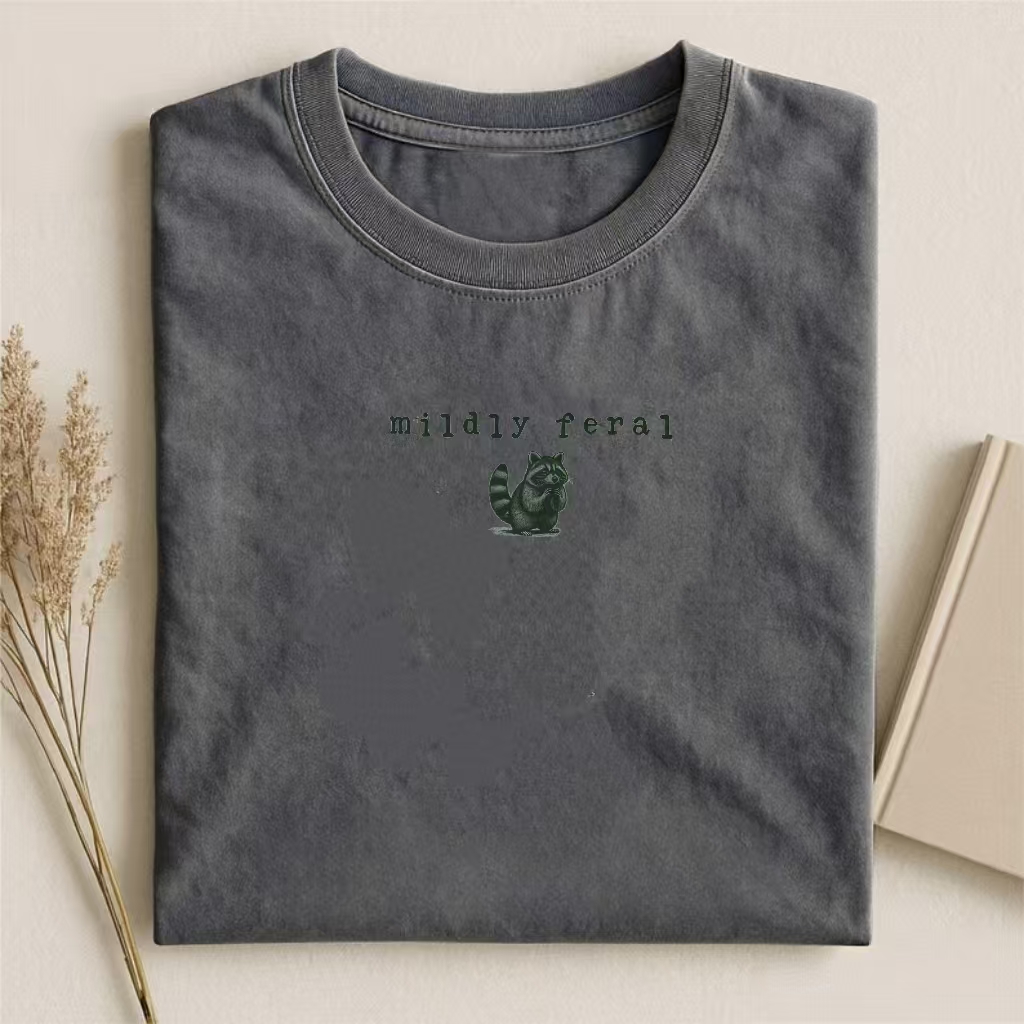 "Mildly Feral" Raccoon Casual T-Shirt
