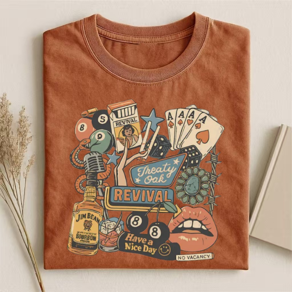 Vintage Collage "Revival" Graphic T-Shirt