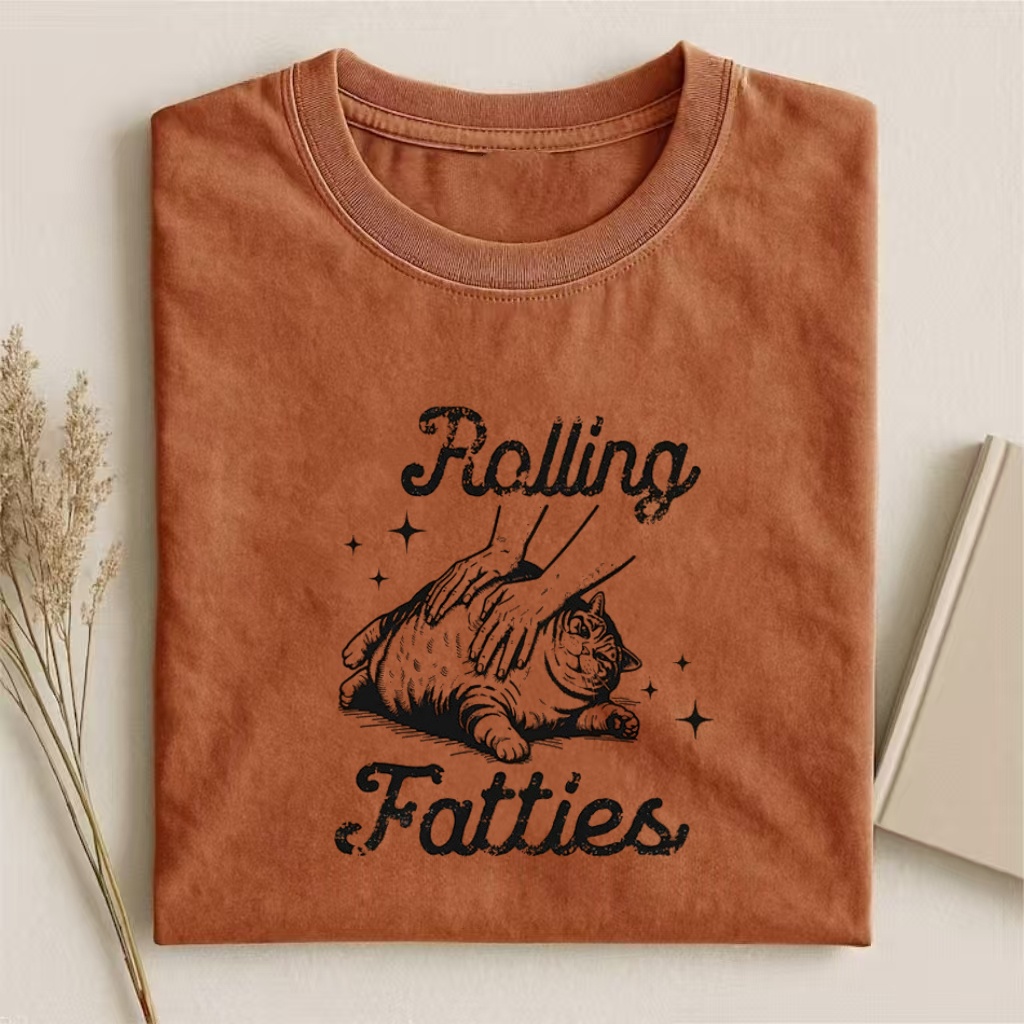 Rolling Fatties Cat T-shirt