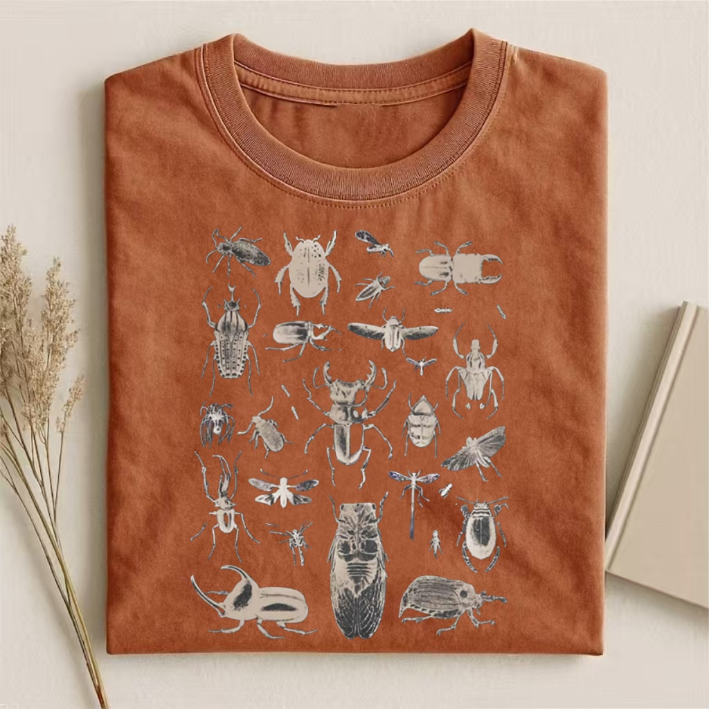 Vintage Bug Illustration Graphic T-shirt