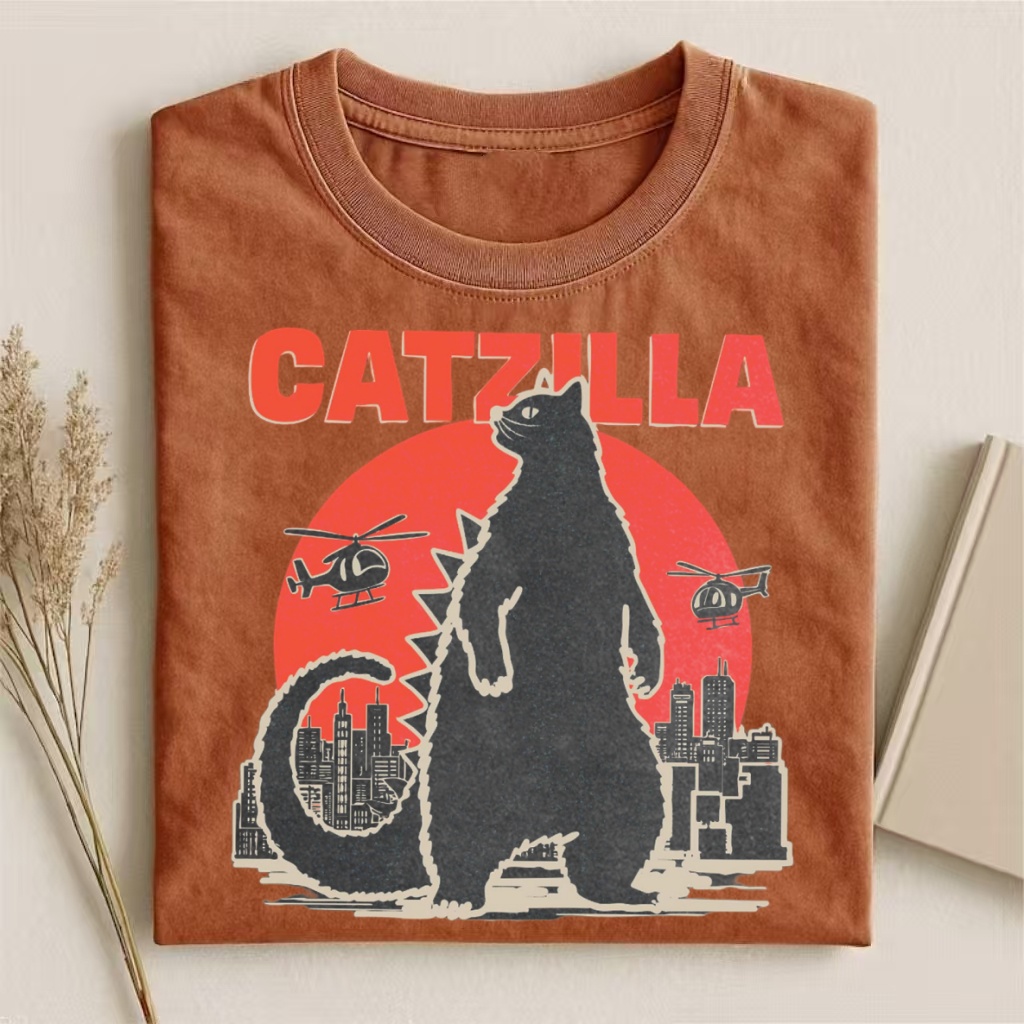 "Catzilla" Kaiju Cat Graphic T-shirt