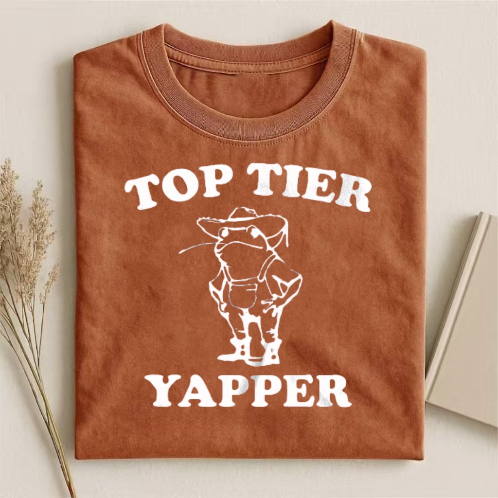 "Top Tier Yapper" Cowboy Frog T-shirt