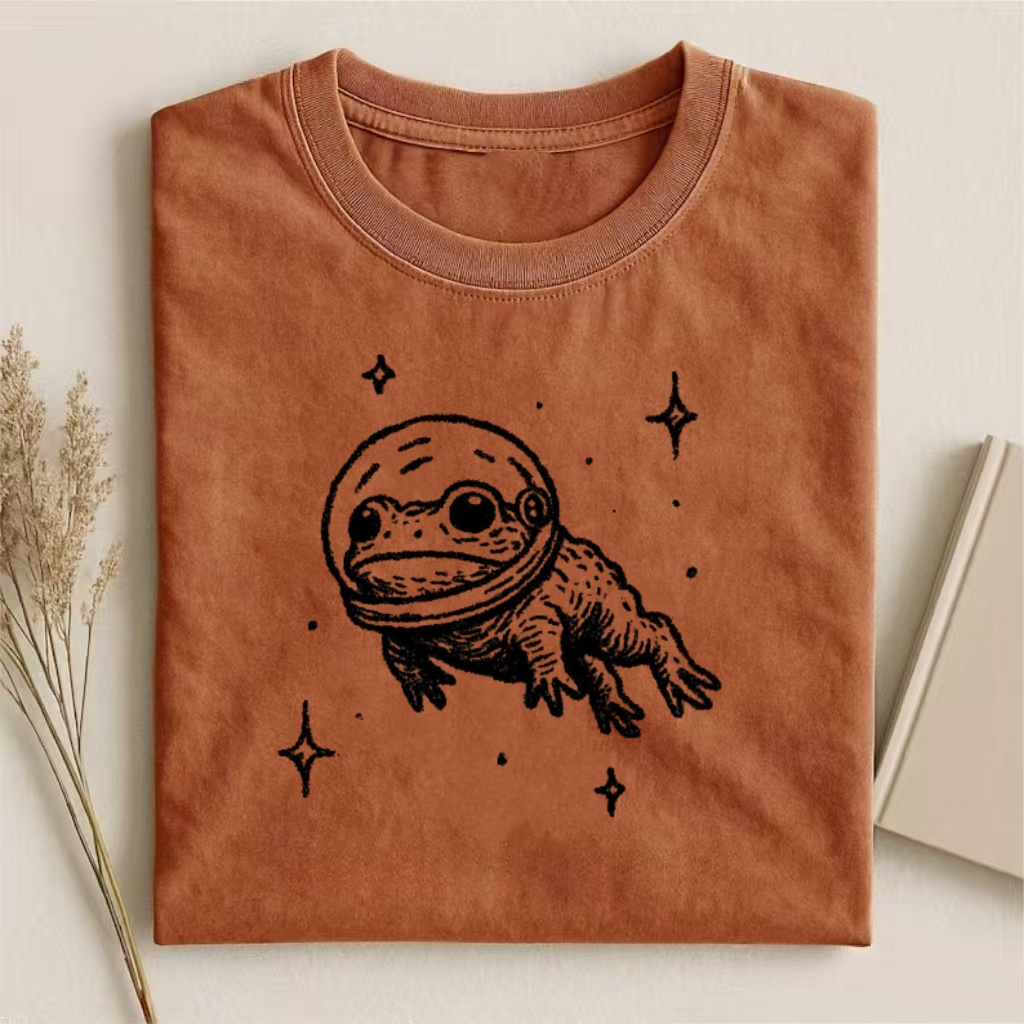 Astronaut Frog In Space Graphic T-shirt