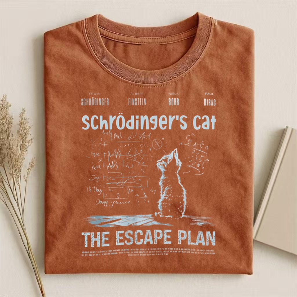 "Schrödinger's Cat: The Escape Plan" Science Humor T-shirt