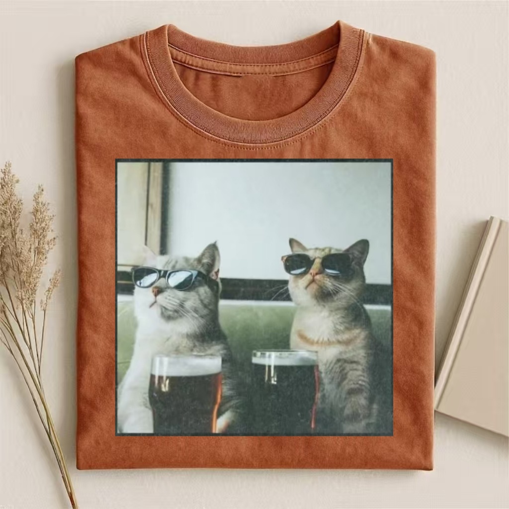 Cool Cats With Beer Meme T-shirt