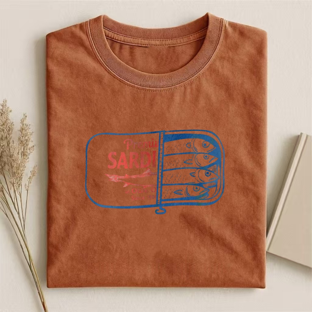 Premium Sardines Vintage Can Graphic T-shirt