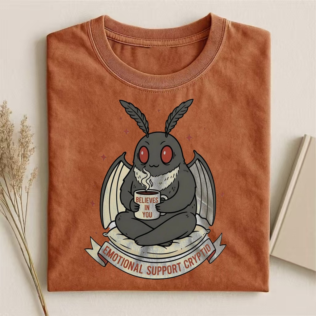 "Emotional Support Cryptid" Mothman T-shirt