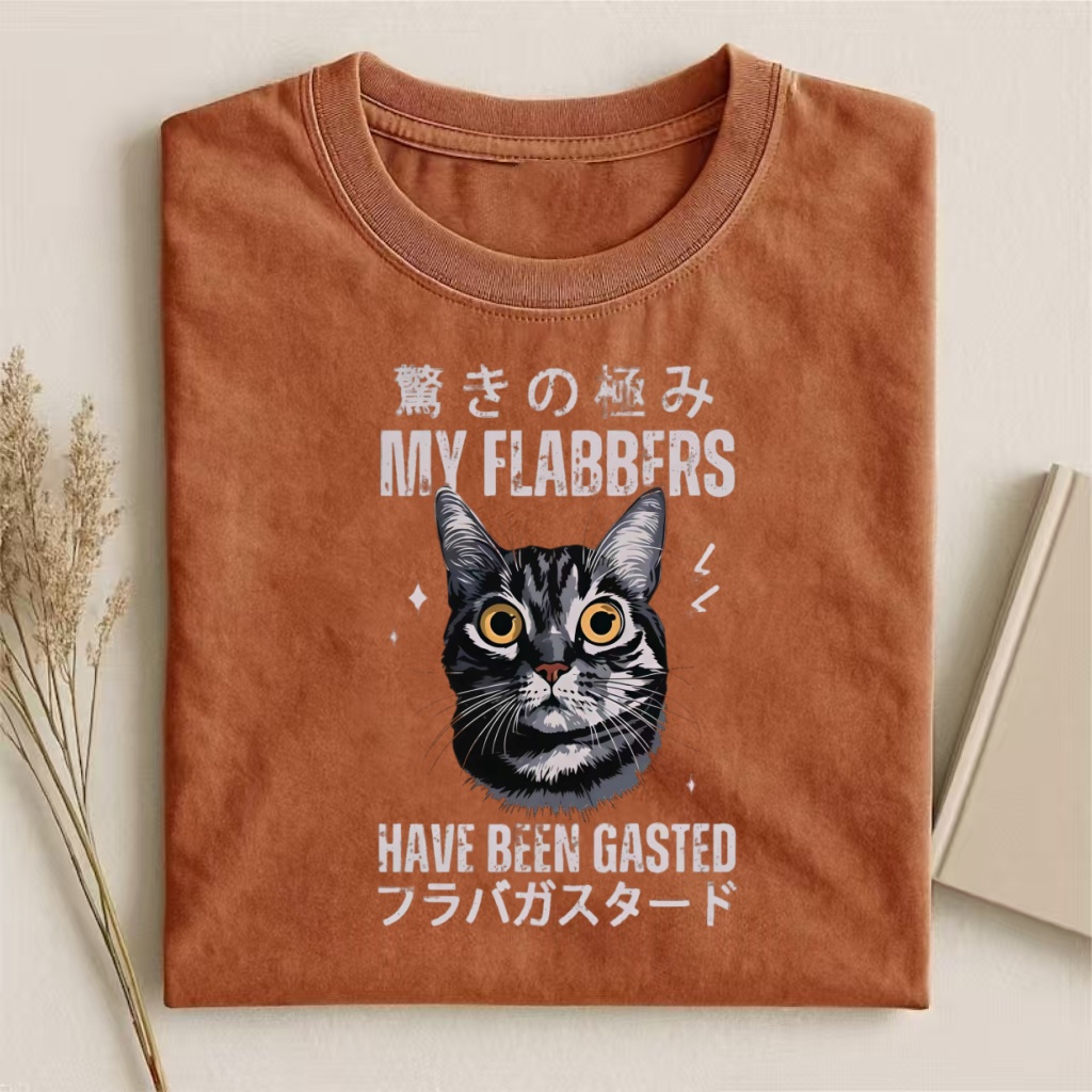 "My Flabbers Have Been Gasted" Cat Humor T-shirt