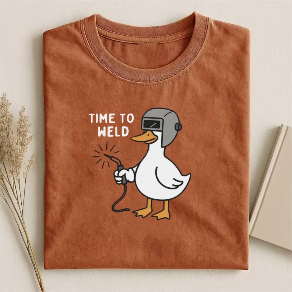 "Time To Weld" Duck Humor T-shirt