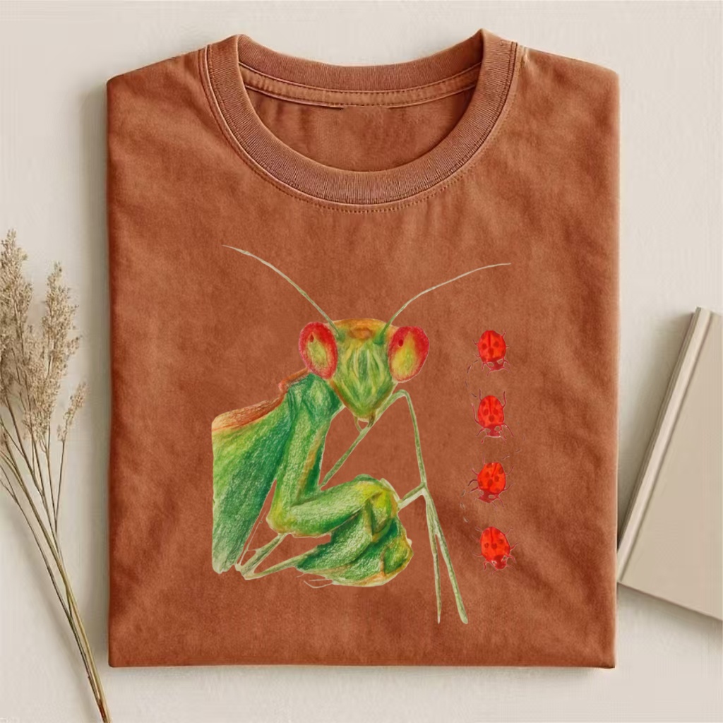 Praying Mantis & Bugs Watercolor T-shirt