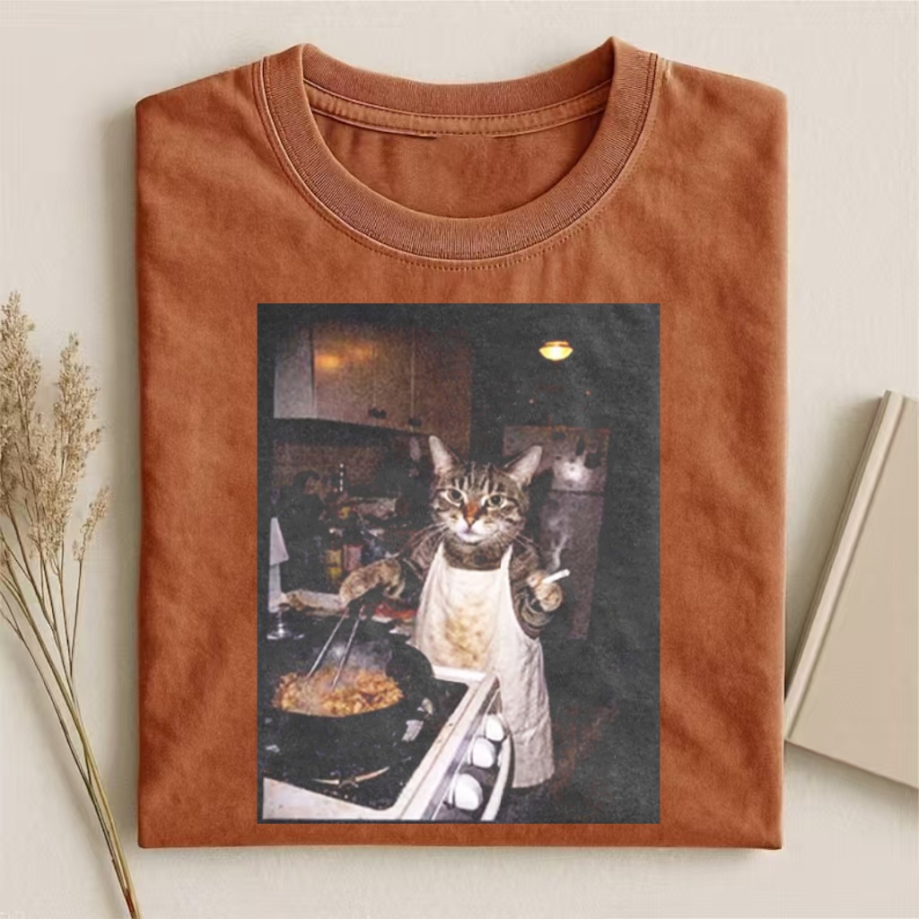 Chef Cat Meme Graphic T-shirt