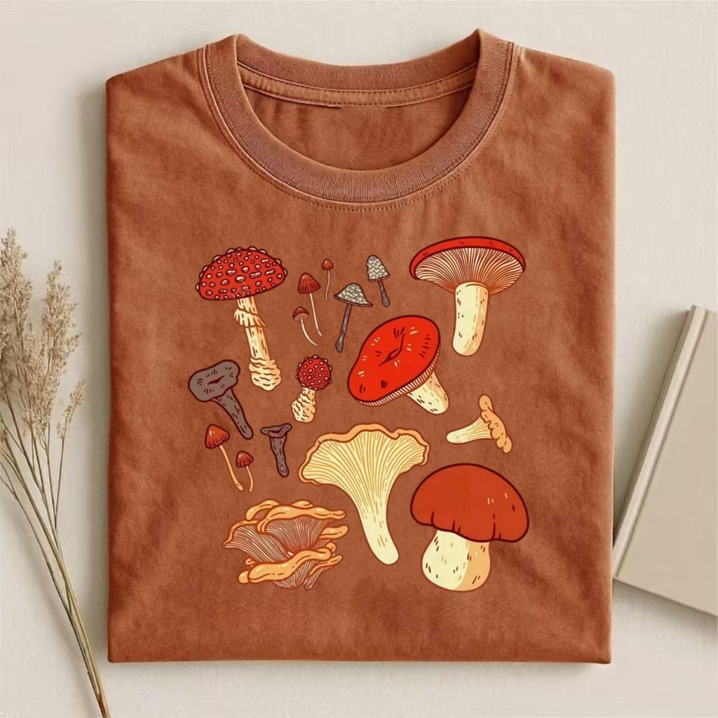 Vintage Mushroom Species Botanical T-shirt