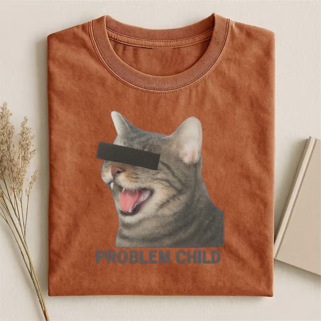 "Problem Child" Censored Cat Meme T-shirt