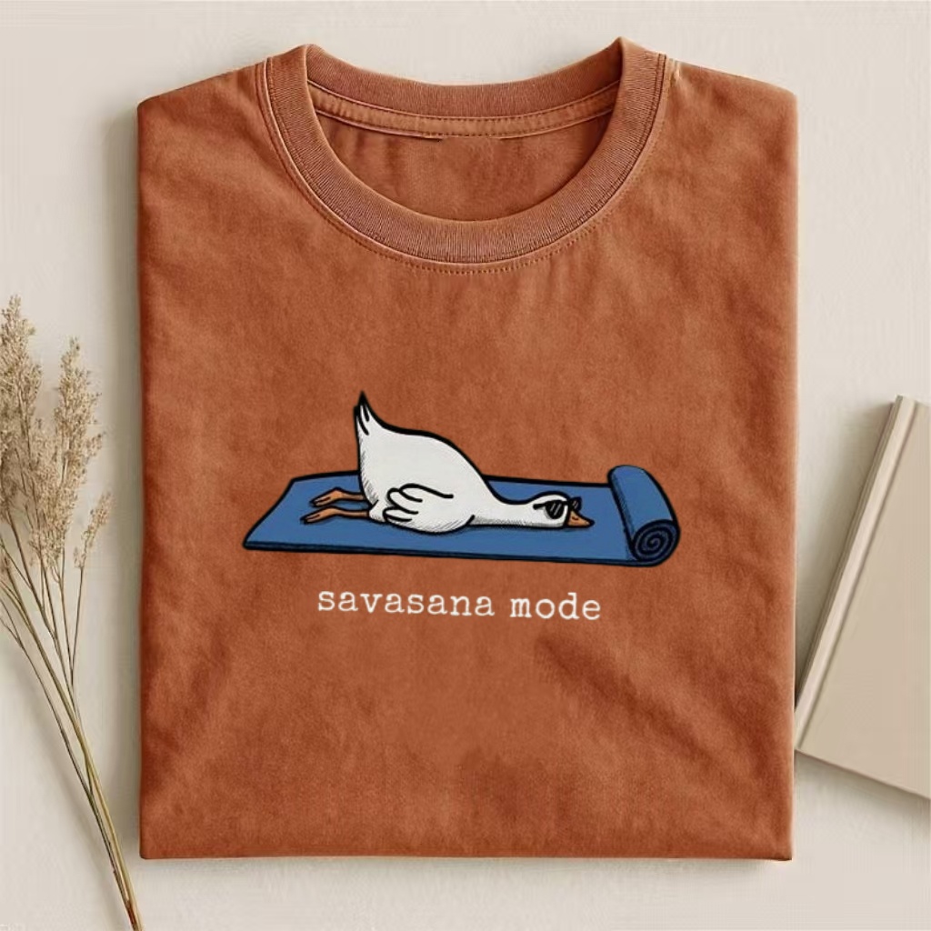 "Savasana Mode" Goose Yoga T-shirt