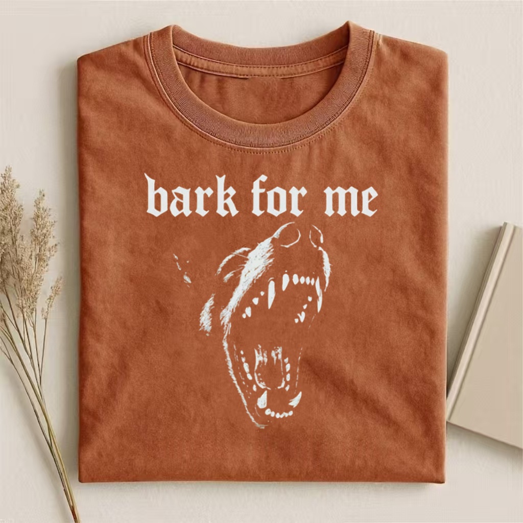 "Bark For Me" Gothic Dog Graphic T-shirt