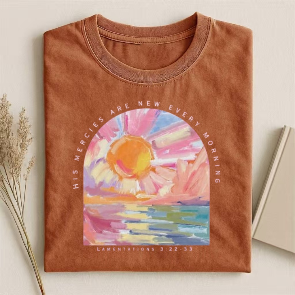 "His Mercies Are New Every Morning" Sunrise T-Shirt