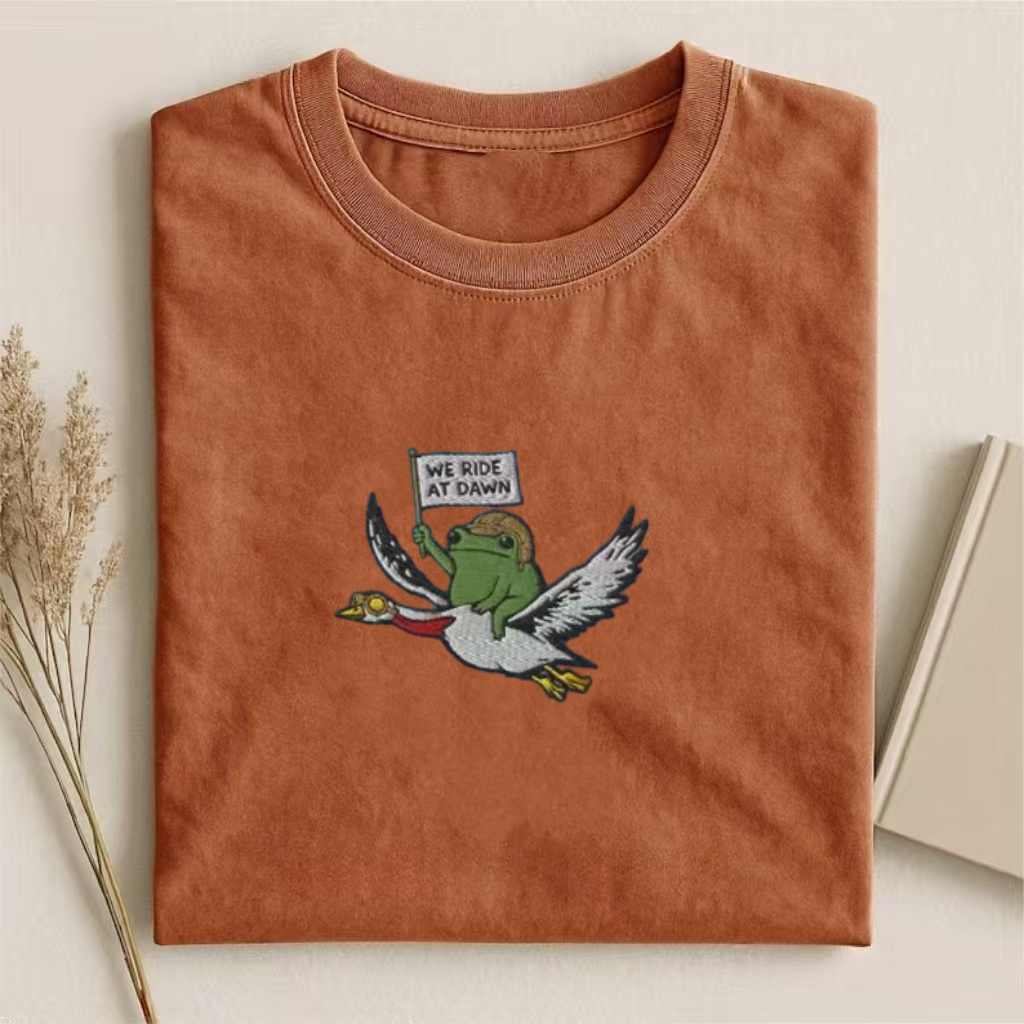 We Ride at Dawn Embroidered T-shirt