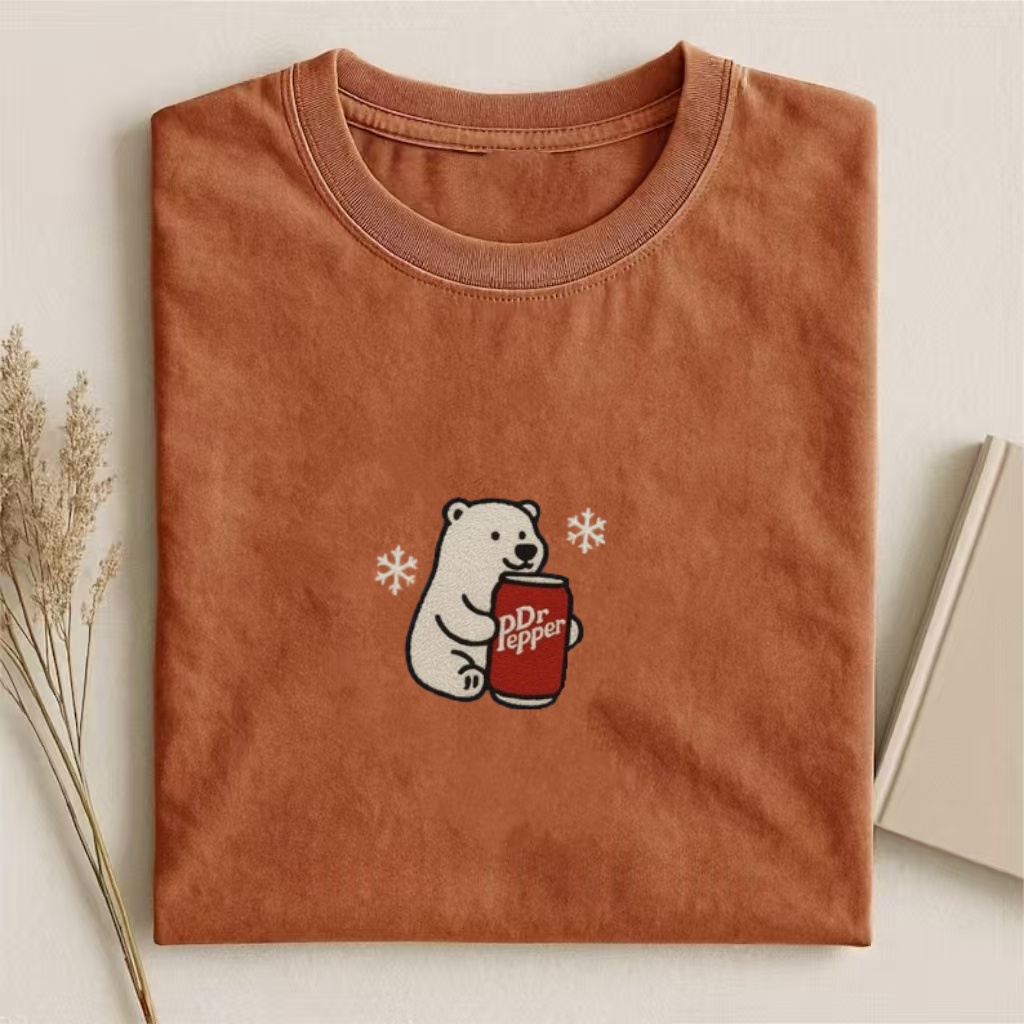 Embroidered Polar Bear T-shirt