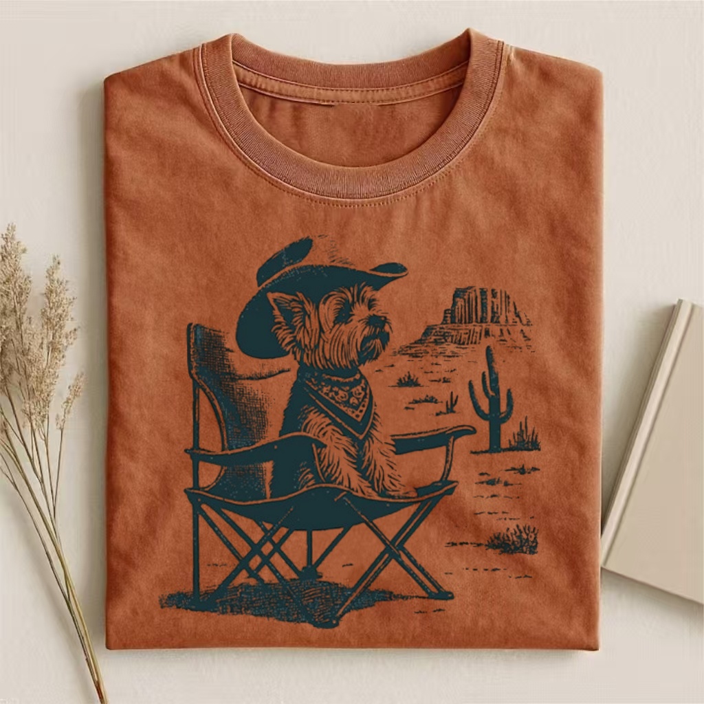 Vintage Yorkie Western T-shirt