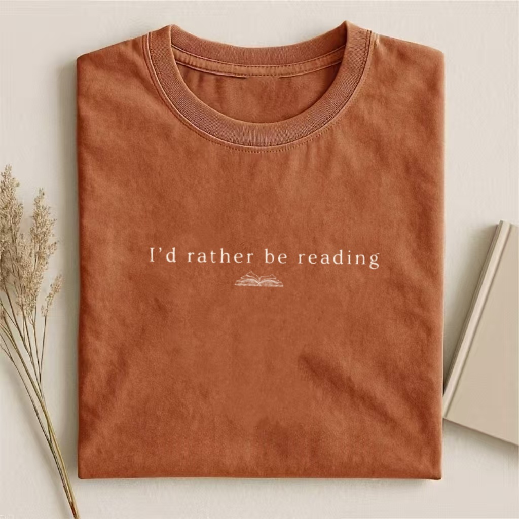 "I’d Rather Be Reading" Book Graphic T-Shirt