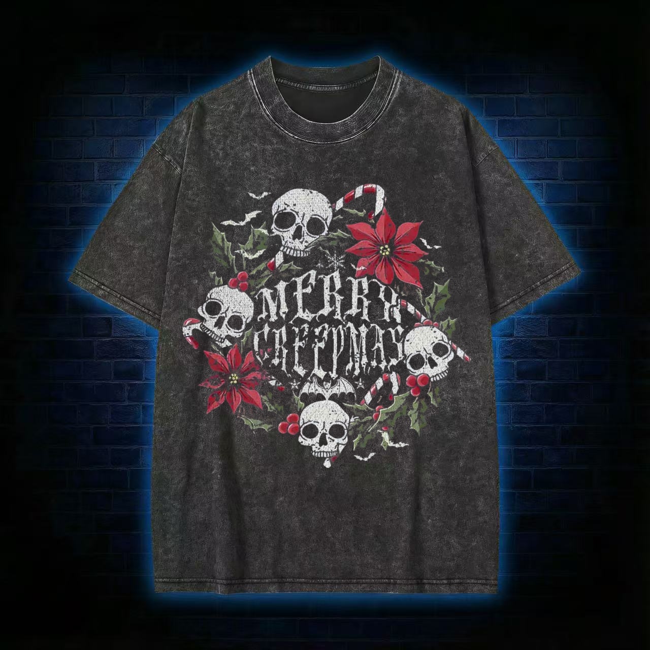 Merry Creepmas Washed T-shirt