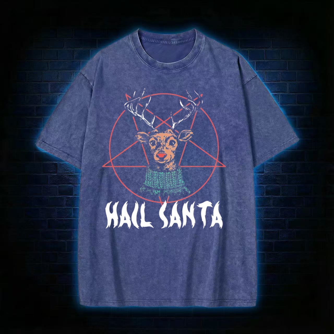 Hail Santa Washed T-shirt
