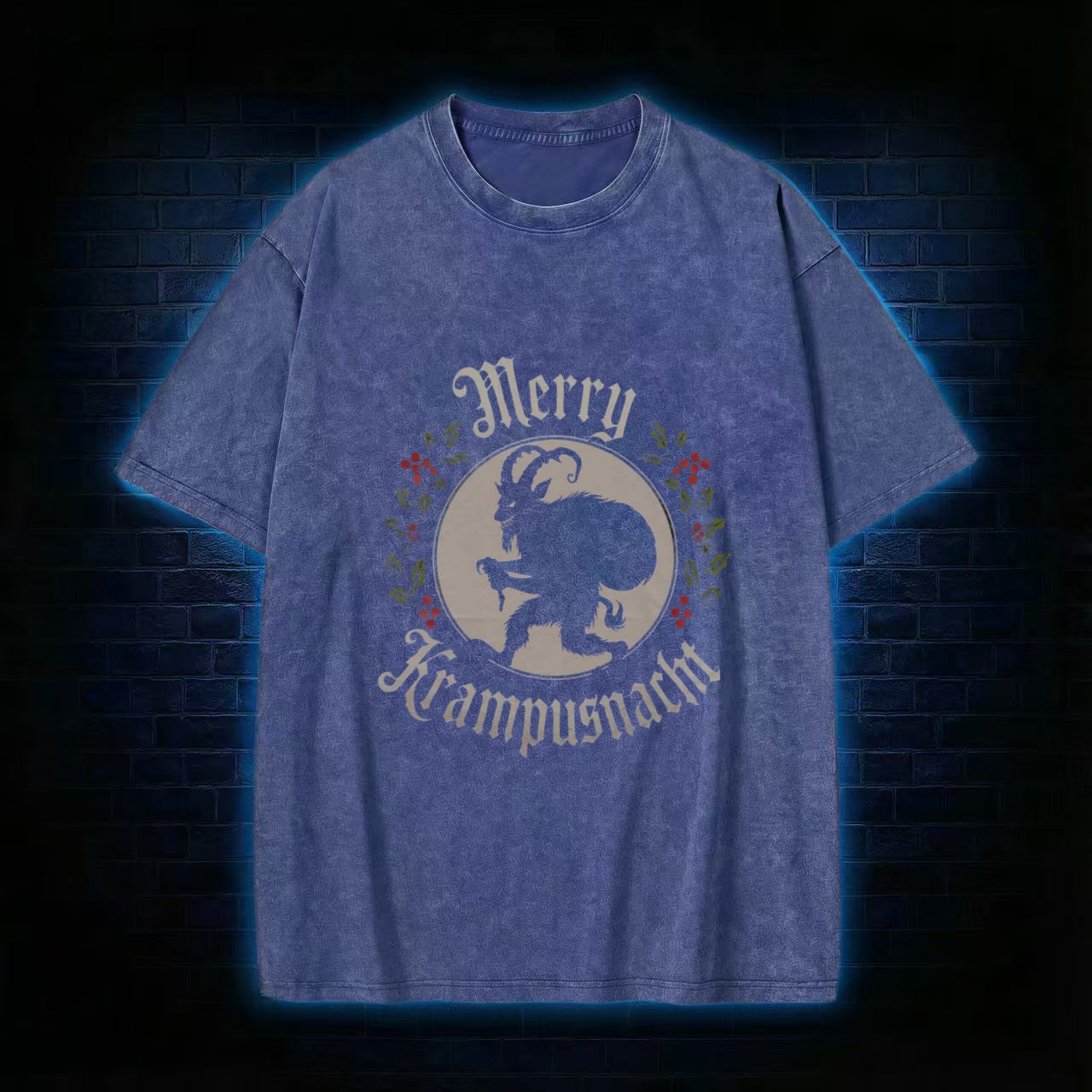 Merry Krampusnacht Washed T-shirt