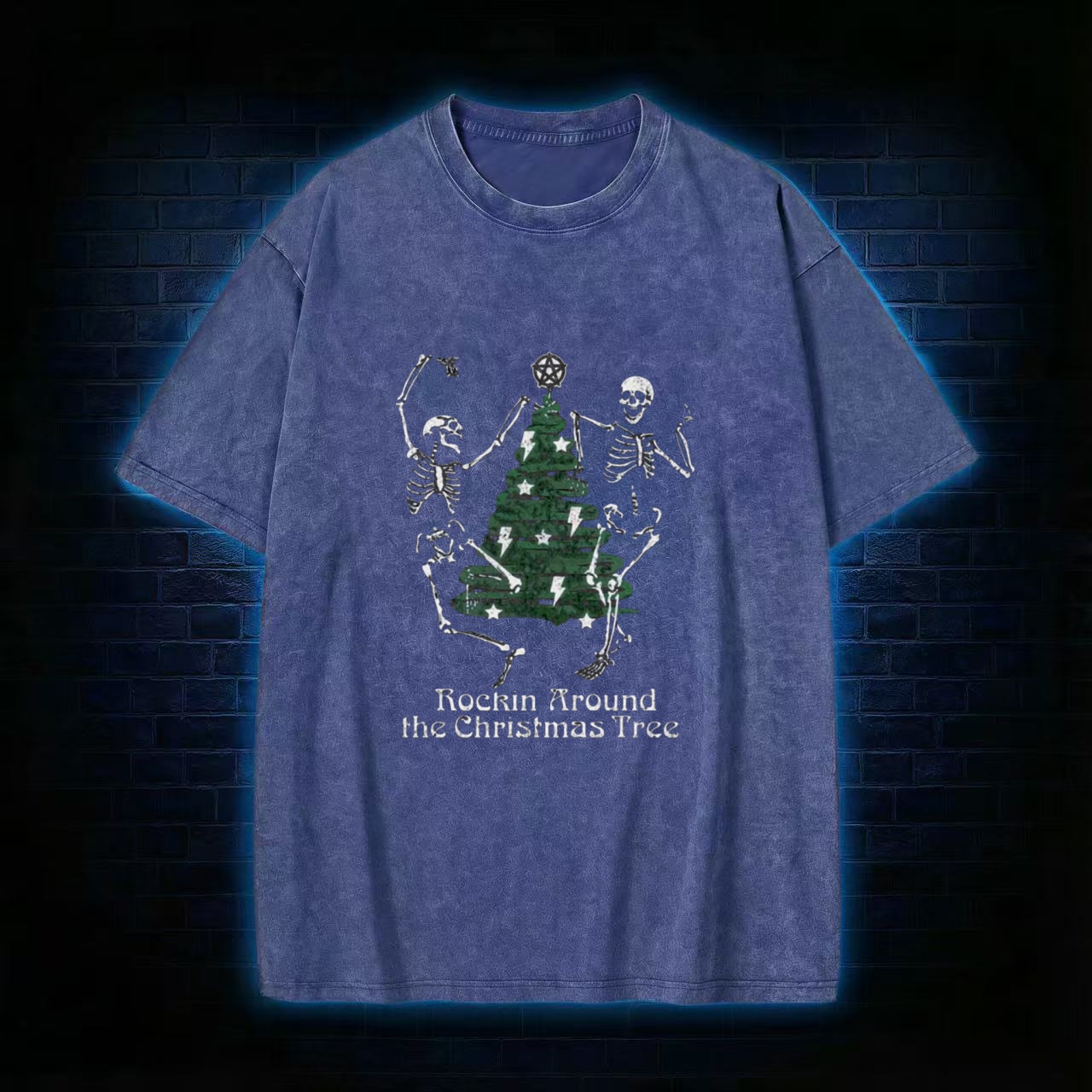 Rockin Around the Christmas Tree Washed T-shirt