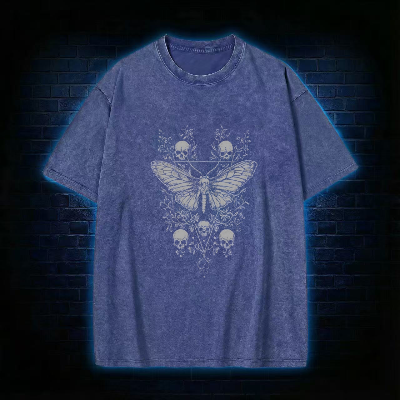 Skull Moth Washed T-shirt