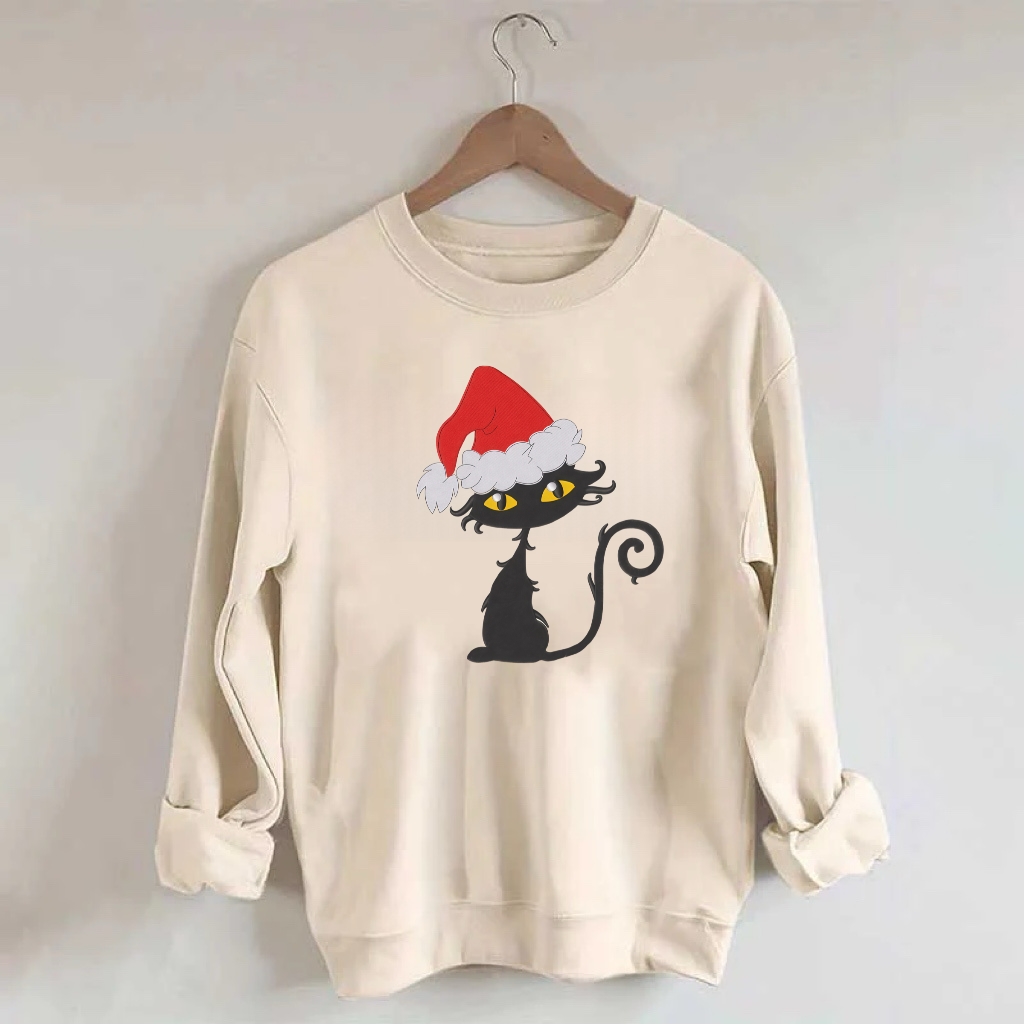 Christmas Black Cat Sweatshirt