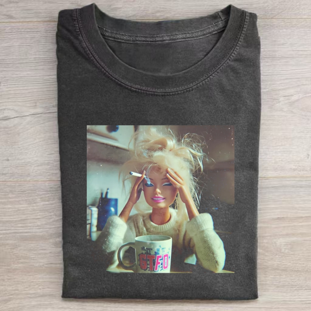 Distressed Doll Face Meme T-Shirt